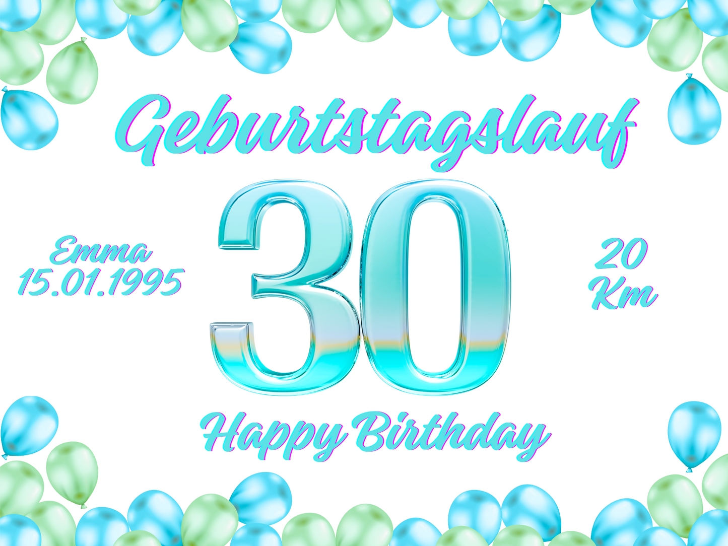 Geburtstagslauf Startnummer als Geschenk für Läuferinnen und Freunde