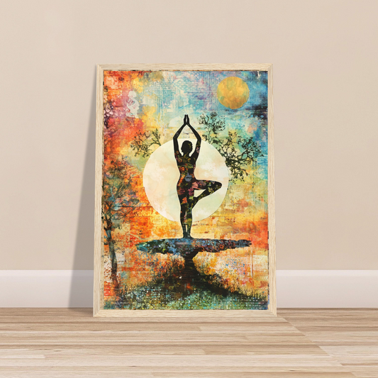 Digitales Wandbild für Balance, Achtsamkeit und spirituelle Kraft