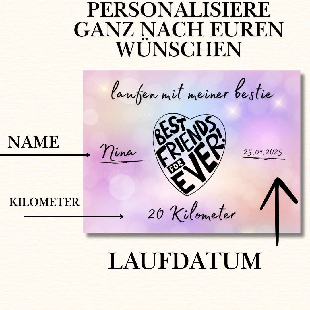 Best Friends Forever Startnummer – einzigartiges Geschenk für Läuferinnen