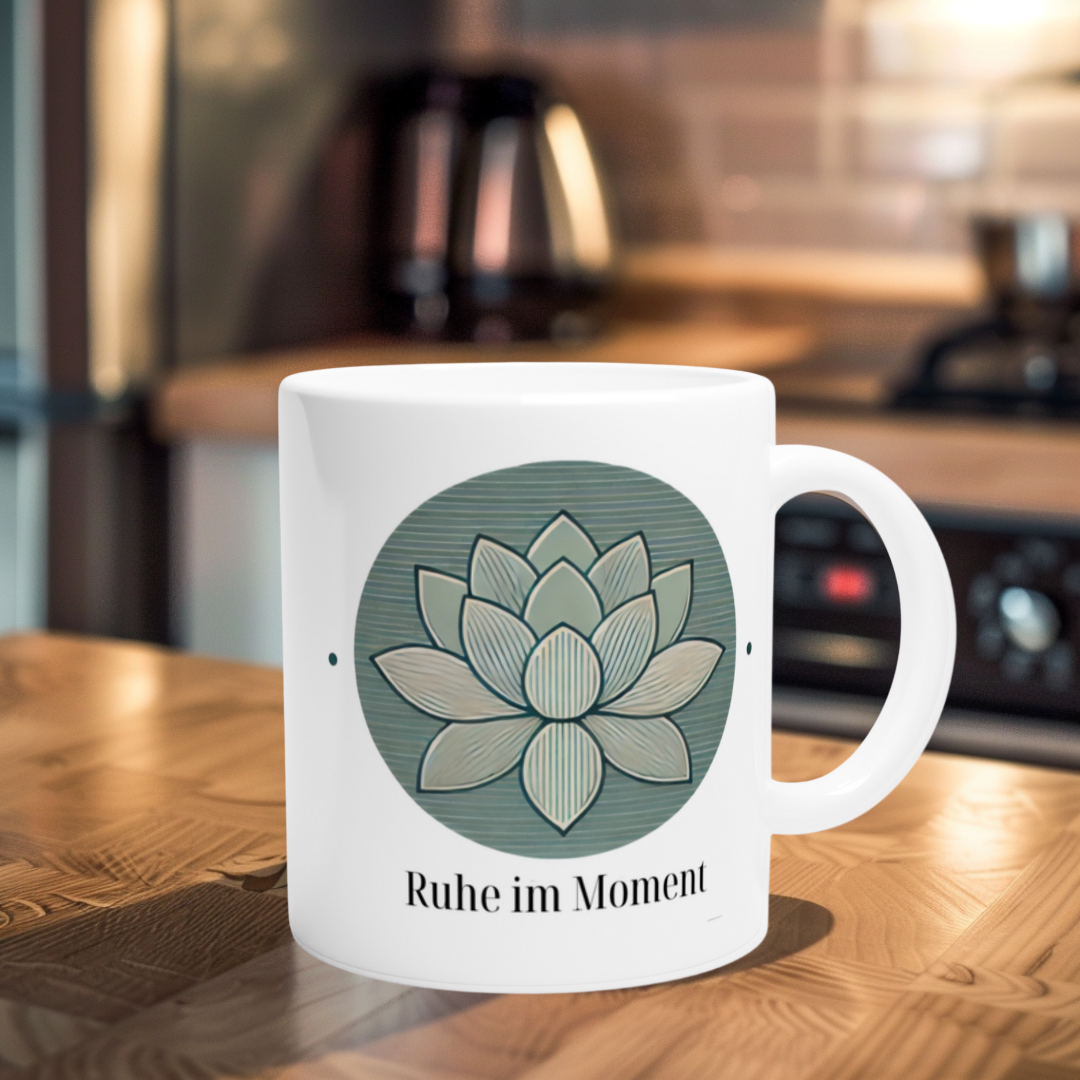 Geschenkidee für bewusste Frauen – Tasse mit Lotusblüte und inspirierendem Text
